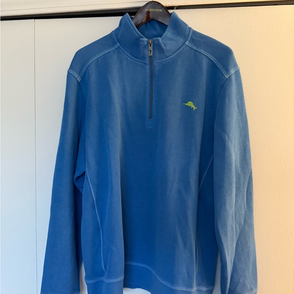 Men's Blue Half-Zip Sweater